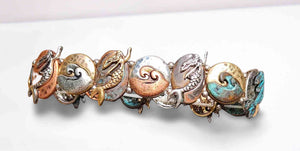 Stretch bracelet with mermaids and waves