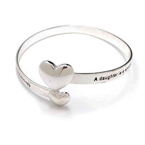double heart bracelet for daughter