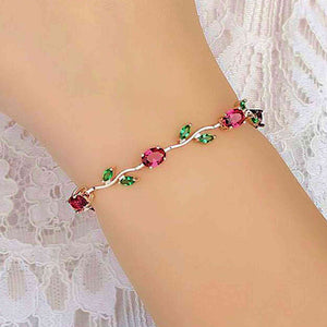 rose gold flower bracelet