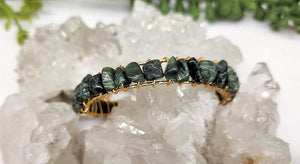 Seraphinite wire wrapped bracelet