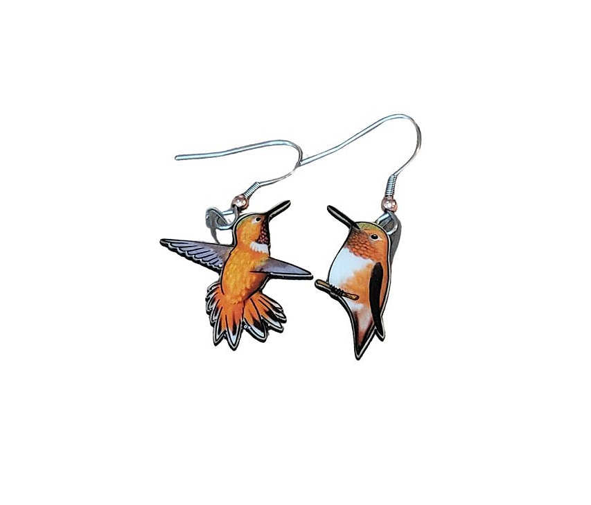 Rufous Hummingbird Earrings