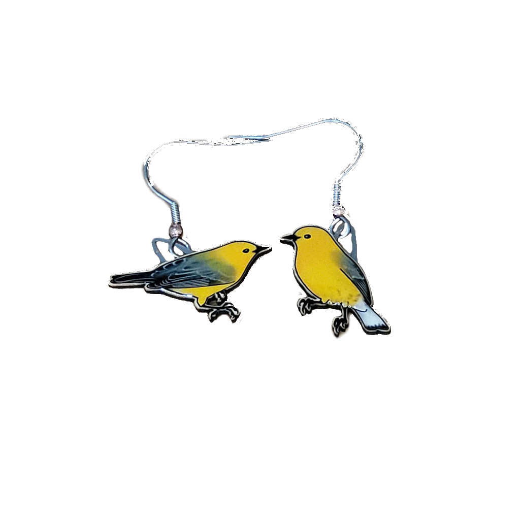 Prothonotary Warbler Earrings