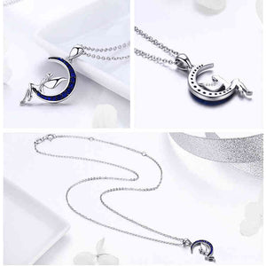 .925 silver blue moon and fairy