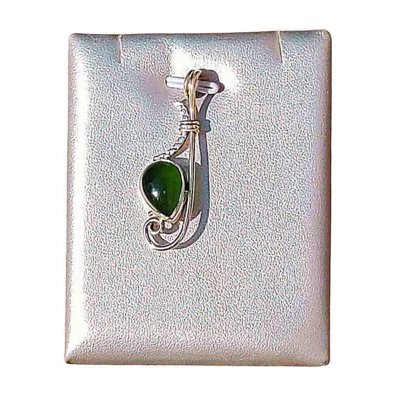 Sterling Silver Pendant with Jade
