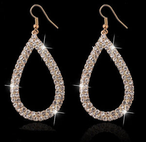Earrings Rhinestone Crystal Teardrop
