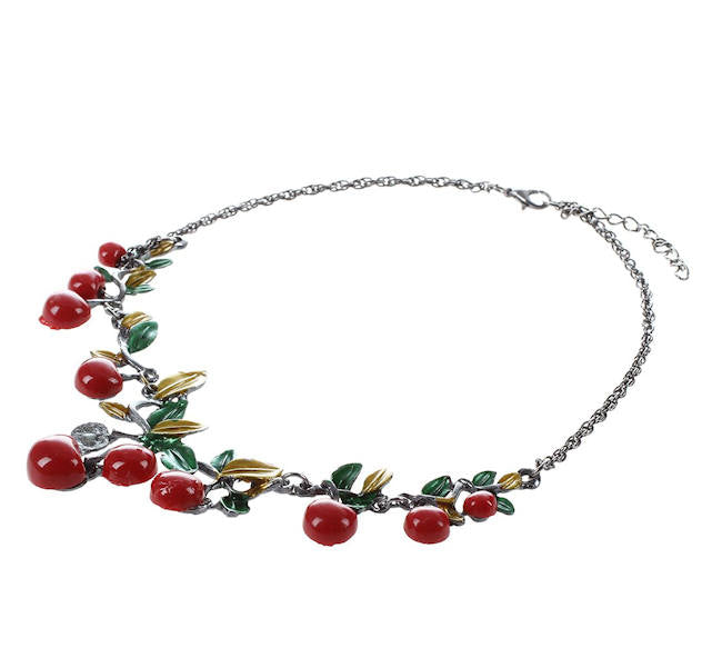 Cherry Necklace and Earring Set