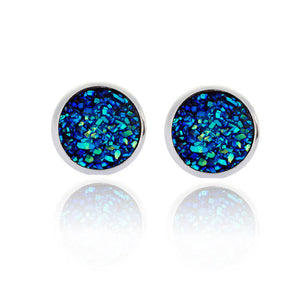 druzy blue earrings
