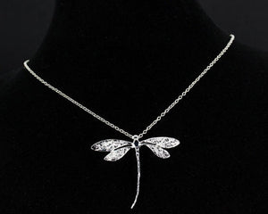 Dragonfly with Crystal Pendant