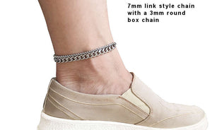 Stainless Steel Chain Ankle Bracelets