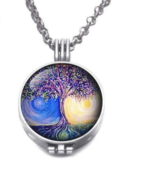 Tree of Life Aromatherapy Necklace with Side Vents
