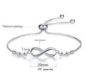CZ Crystal Infinity Bracelet