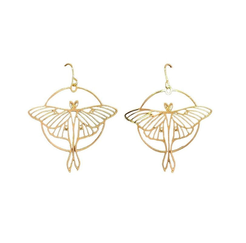 luna moth earring