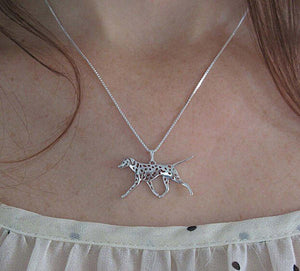 Walking Dalmatian Pendant Necklace