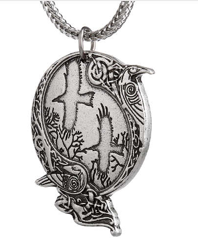 Norse Viking Odin's Raven Pendant Necklace 