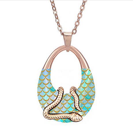 Snake Wrapped Pendant Necklace