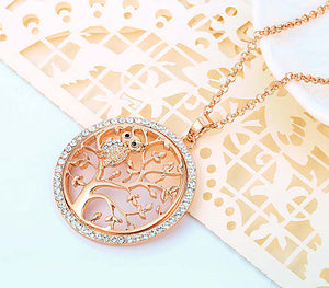 Owl on Tree of Life Necklace 