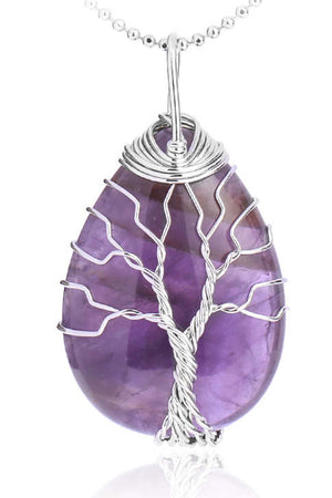 Wire Wrapped Tree Of Life Amethyst