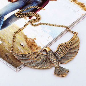 Eagle with out-stretched wings necklace