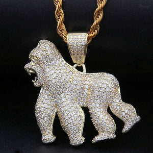 Iced out Gorilla Necklace