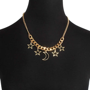 Necklace with Moon and stars