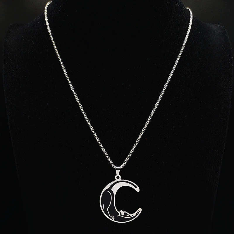 Cat moon Necklace