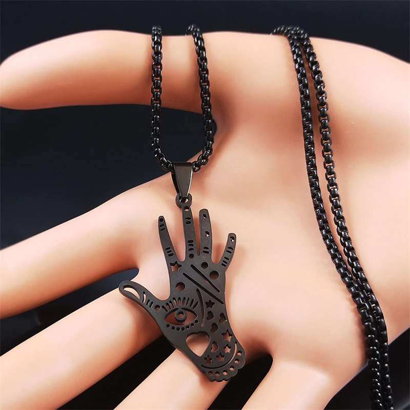Eye Hand Necklace