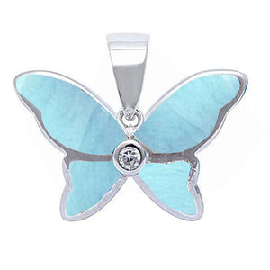 Larimar Butterfly Necklace