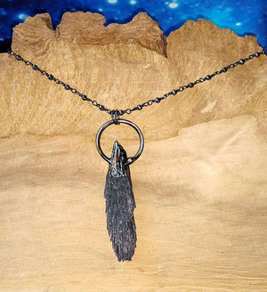 Protective Black Kyanite Necklace
