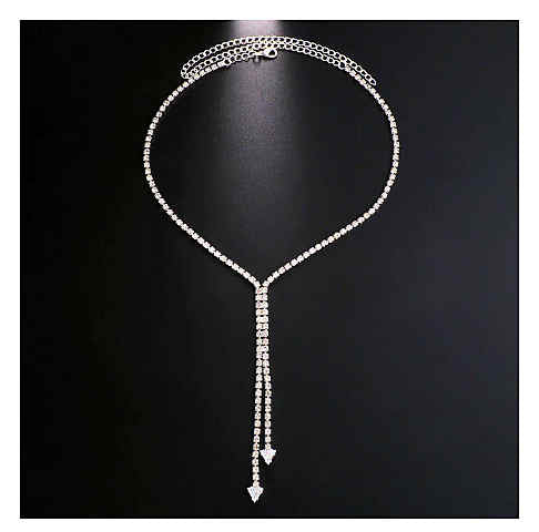 Rhinestone Necklace with Dangles