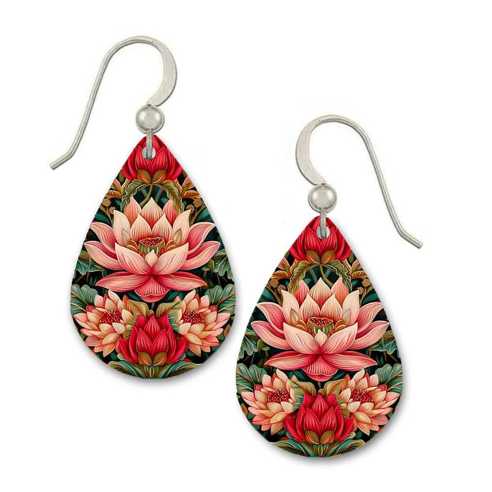 Lotus Teardrop Earrings