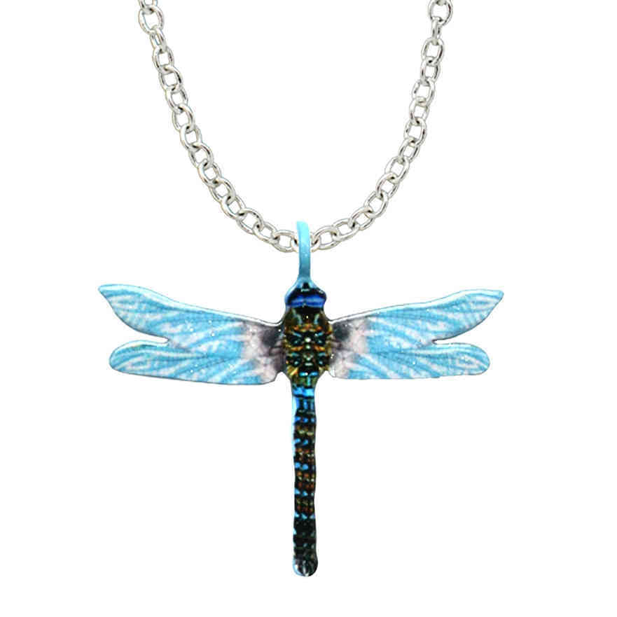 Aqua Dragonfly Necklace