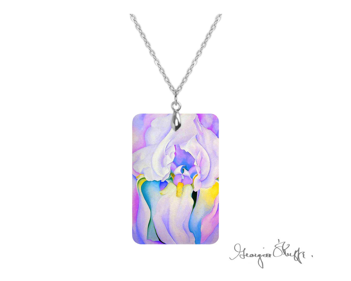 Iris Pendant Georgia OKeeffe Inspired