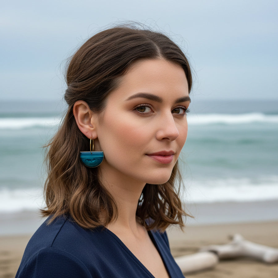 Whale earrings