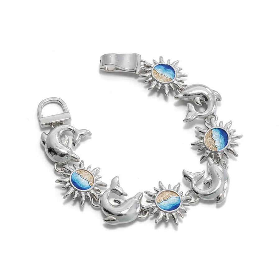 Dolphin and Sun Ombre Magnetic Closure Bracelet