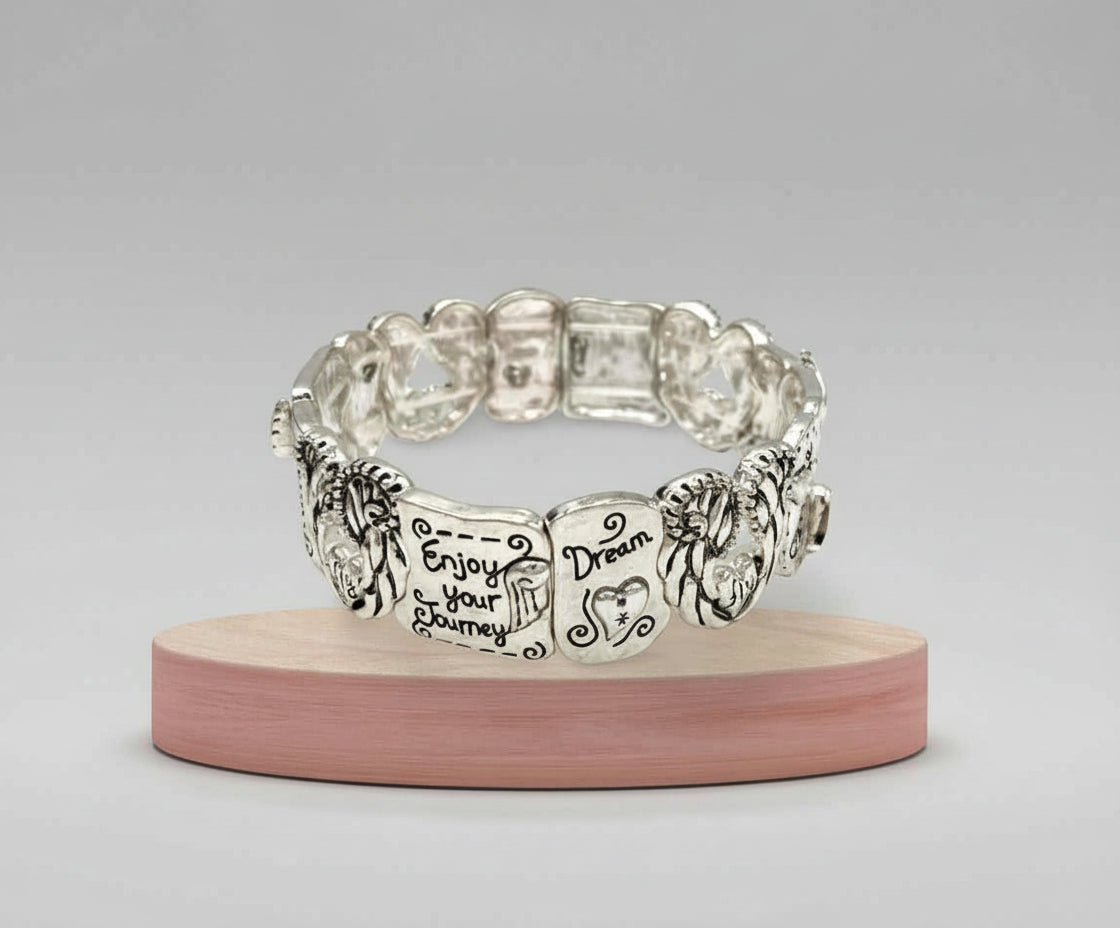 Inspirational stretch bracelet