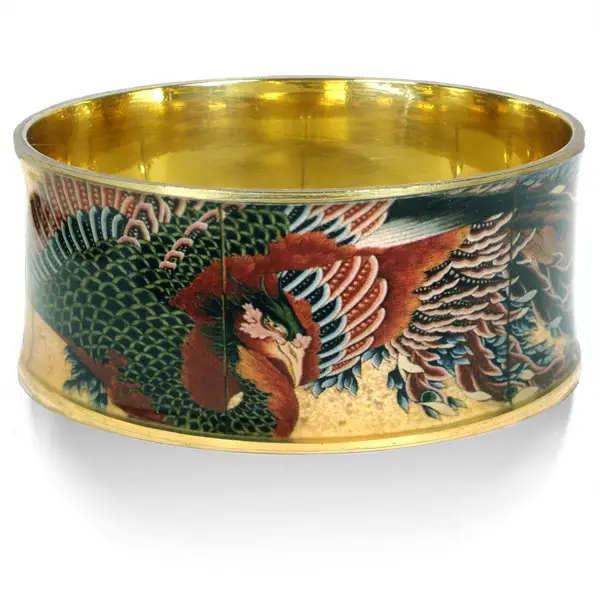 Hokusai Phoenix Bangle Bracelet