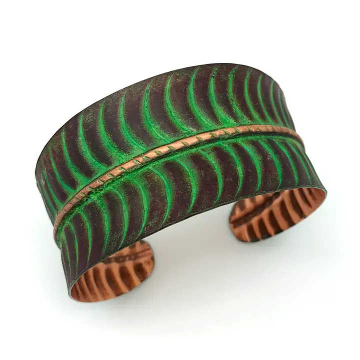 Copper Patina Bracelet Green