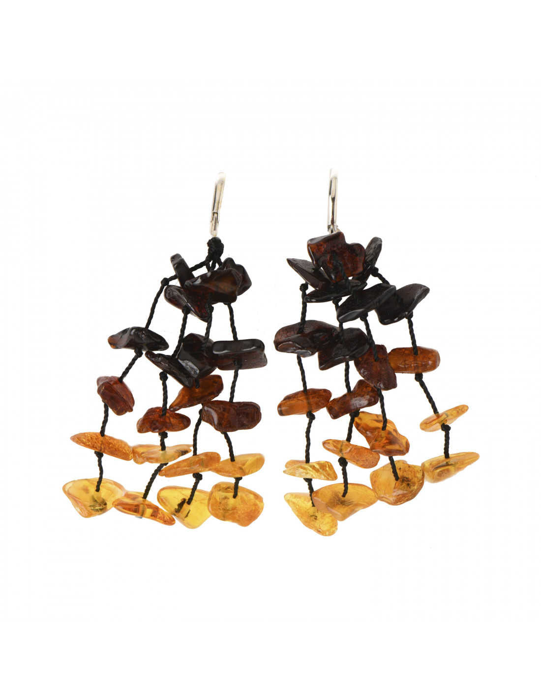 Rainbow Amber Drop Earrings