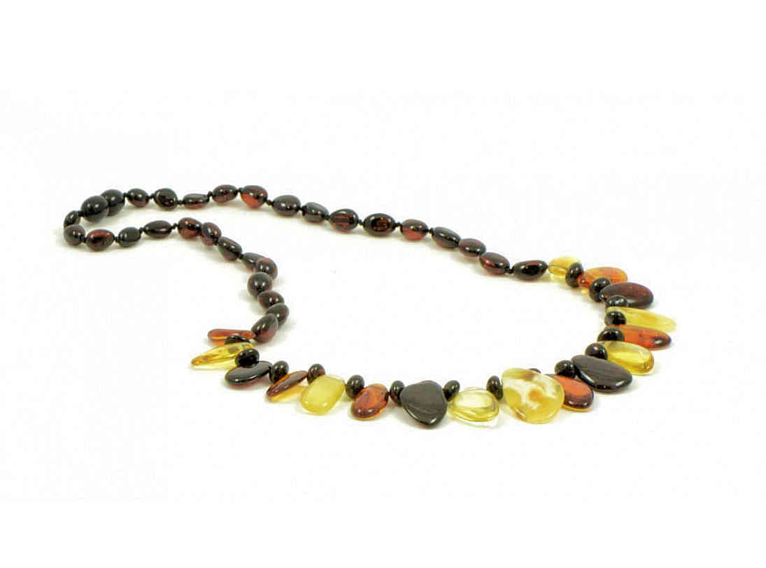 Multi Color Polished Amber Necklace