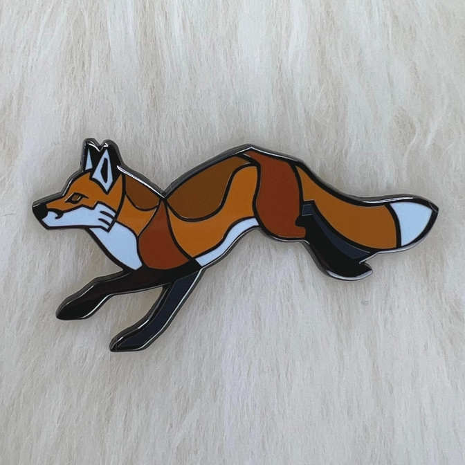 Enamel Fox Pin
