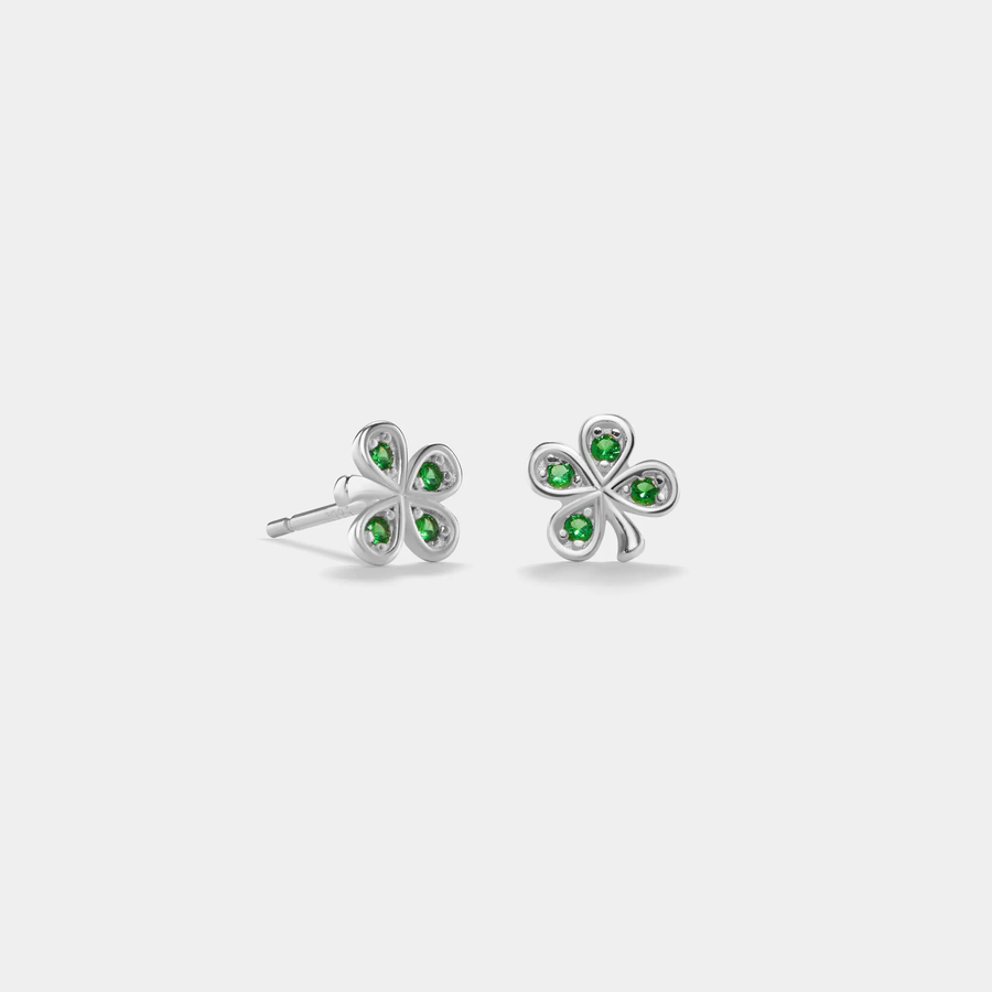 Four leaf clover stud earrings