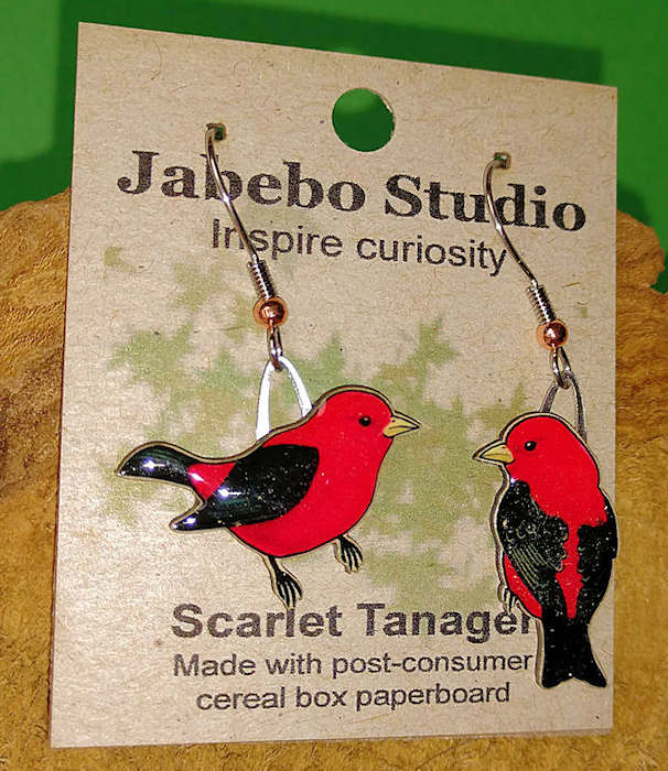Scarlet Tanager Earrings