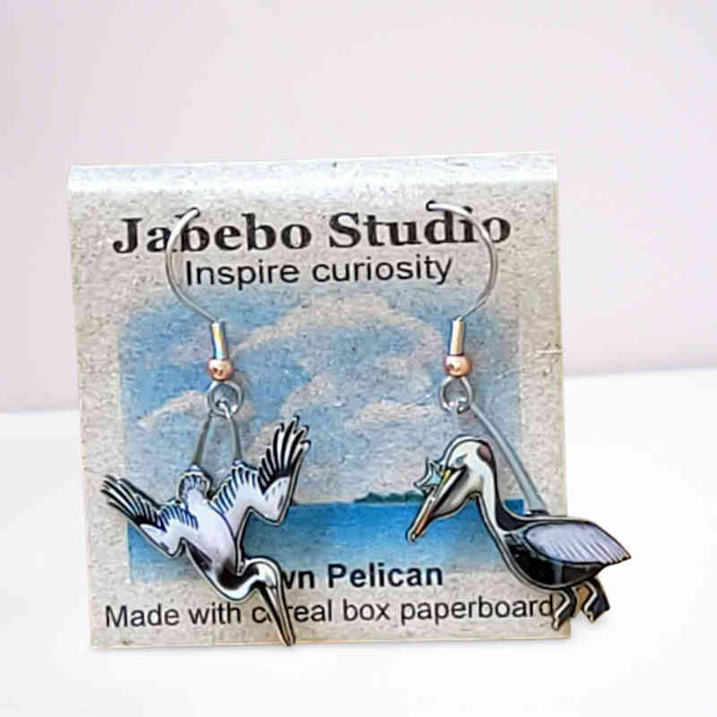 Brown Pelican Earrings