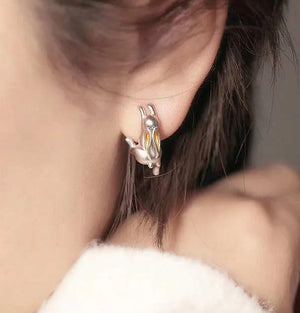 Post style bunny earrings