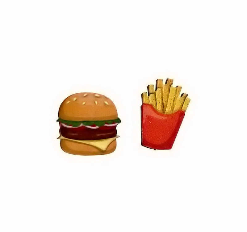 Hanburger and French Fries Earrings