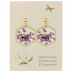 Cottage style flower earrings