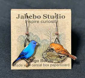 Jabebo Inddigo Bunting Earring Pair