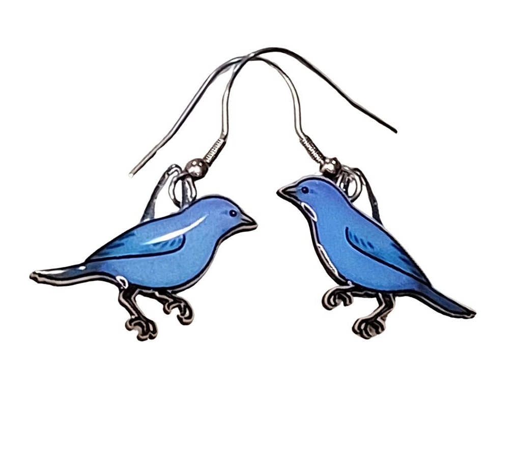 Indigo Bunting Earrings