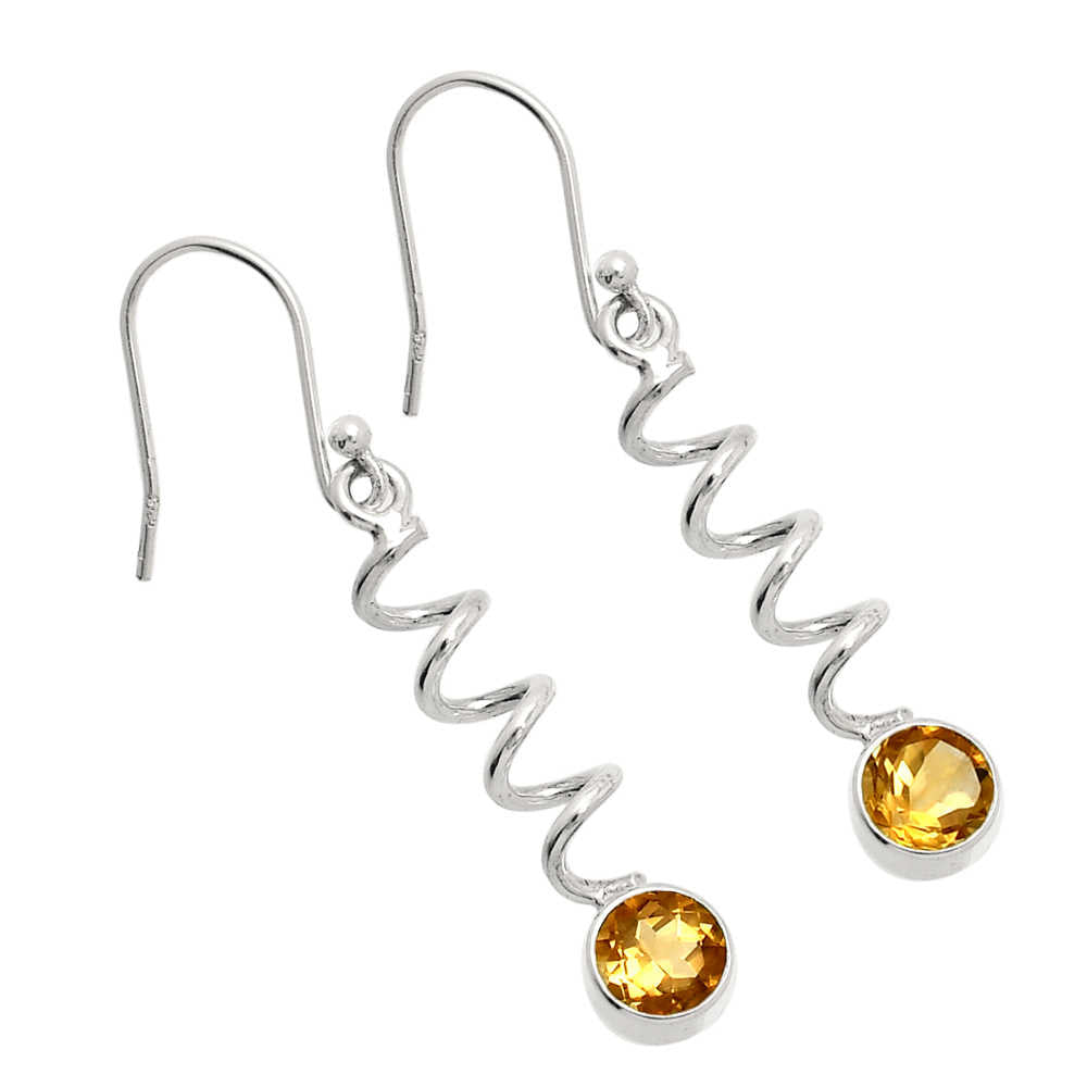 Citrine and Silver Earrings