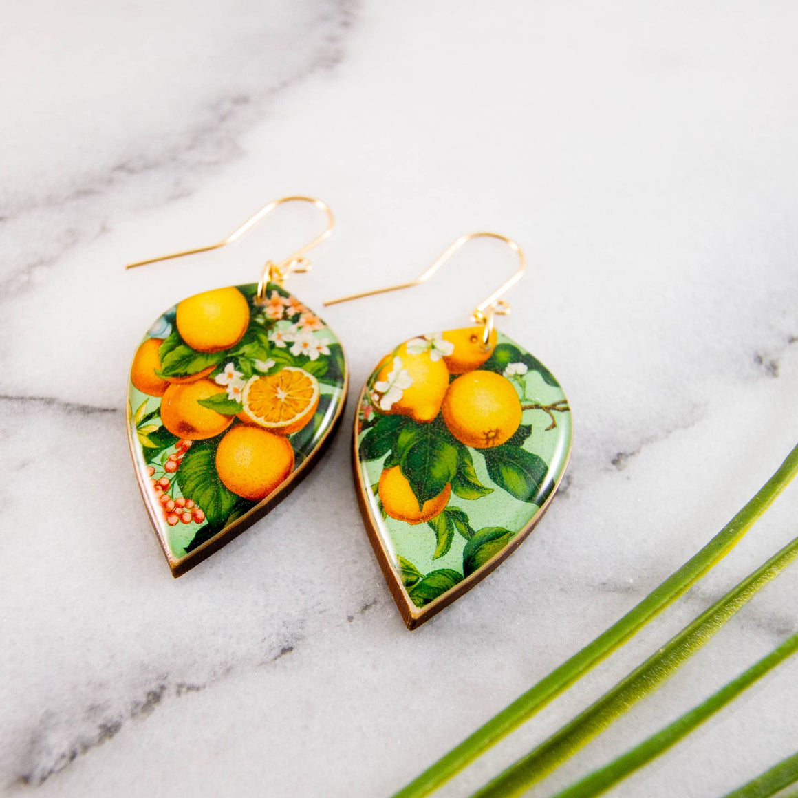 Eco-friendly orange earings